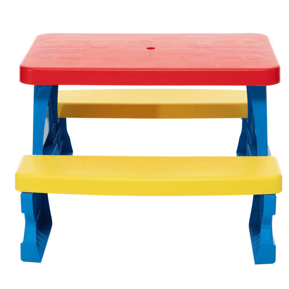 Otroški vrtni set DOREX: mizica z klopcema, modra 3