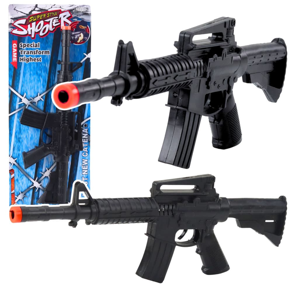 LEAN TOYS Mehanski jurišnik (puška) z zvokom streljanja, 32 cm