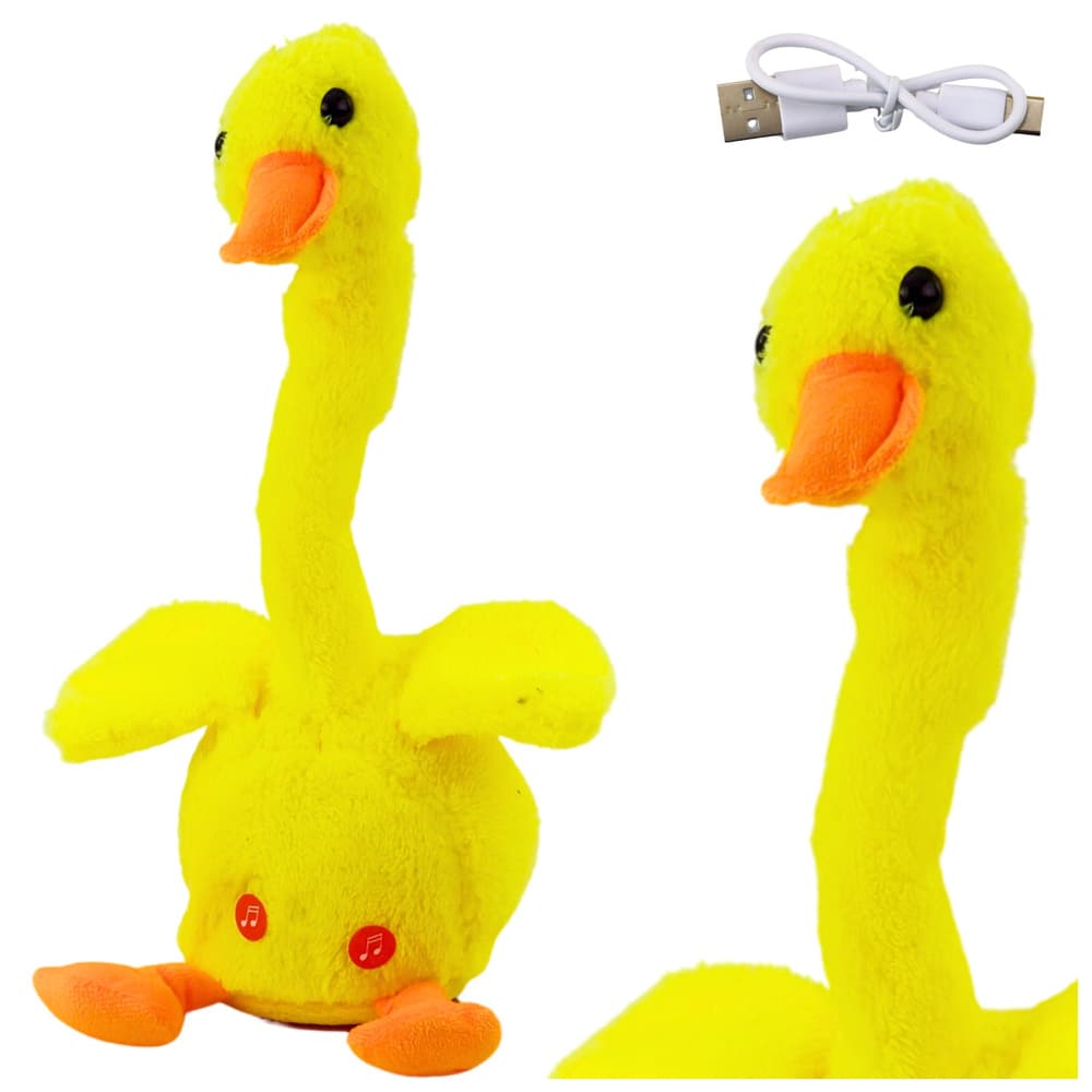 Interaktivna Raca, ki pleše, poje in ponavlja besede, Lean Toys