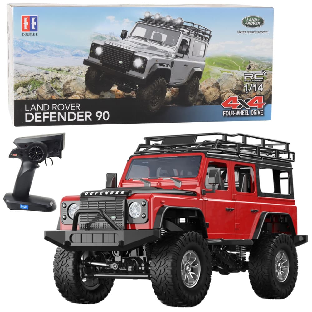 RC Terensko vozilo Land Rover Defender 90 Rdeč 1:14