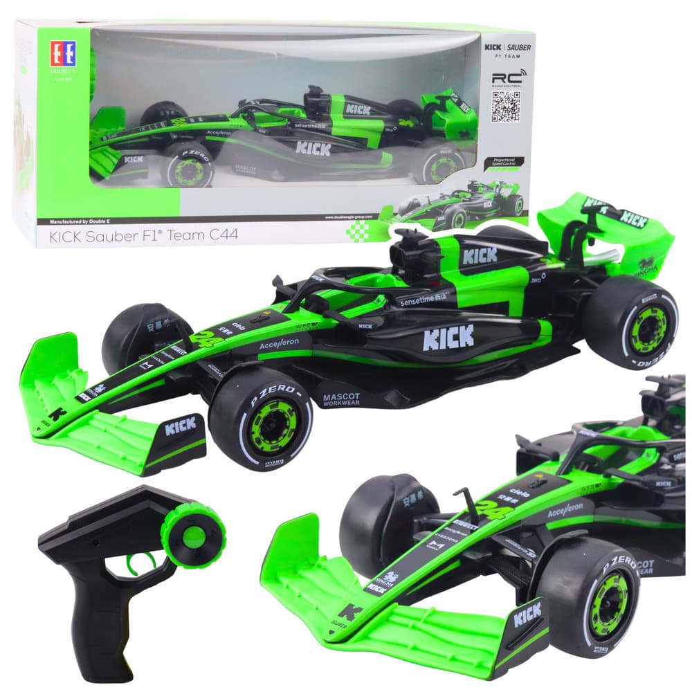 DOUBLE E RC Sauber F1 C44 dirkalnik (črno-zelen, 1:16)