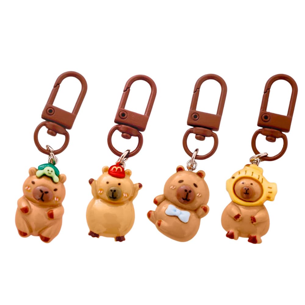 Mini obeski za ključe LEAN TOYS Kapibara, figurice, 4 kos. 2