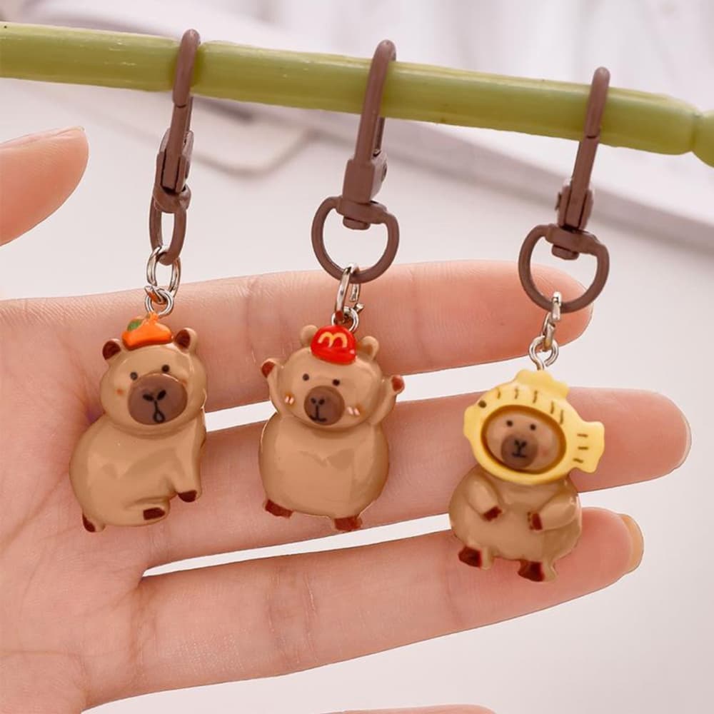 Mini obeski za ključe LEAN TOYS Kapibara, figurice, 4 kos. 7