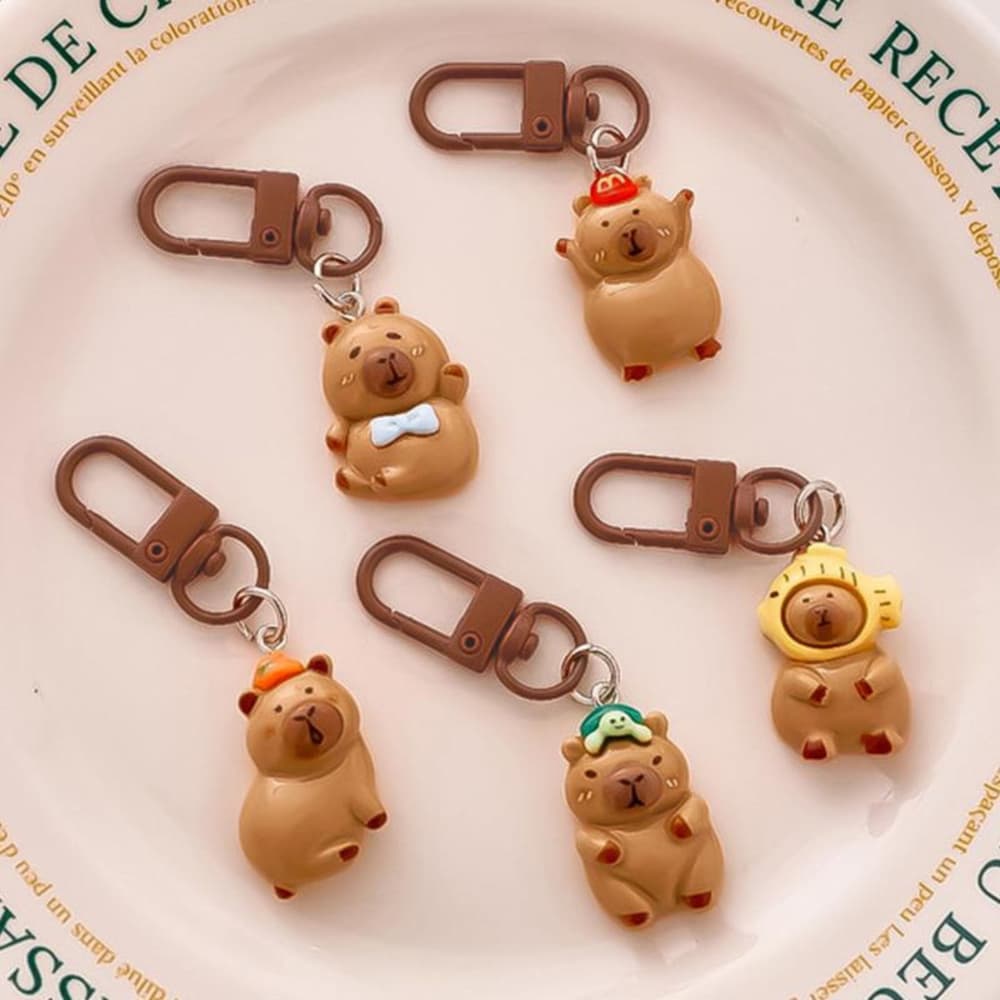 Mini obeski za ključe LEAN TOYS Kapibara, figurice, 4 kos. 8