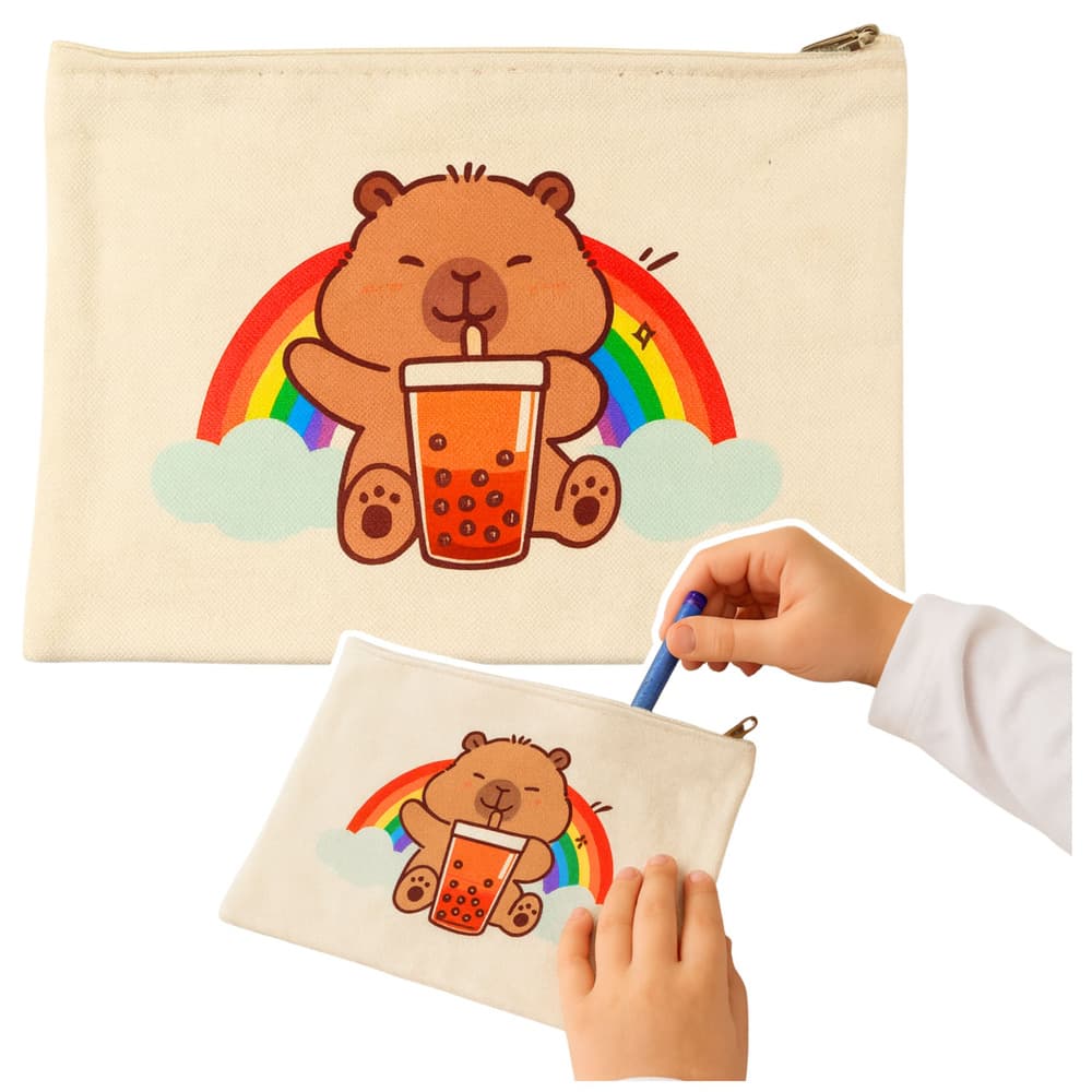 LEAN TOYS kozmetična torbica kapibara s zadrgo
