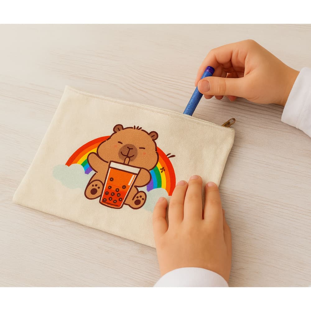 LEAN TOYS kozmetična torbica kapibara s zadrgo 3