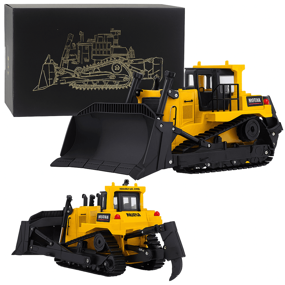 HUINA Buldožer Goseničar s Kopačem Kovinski Model 1:50