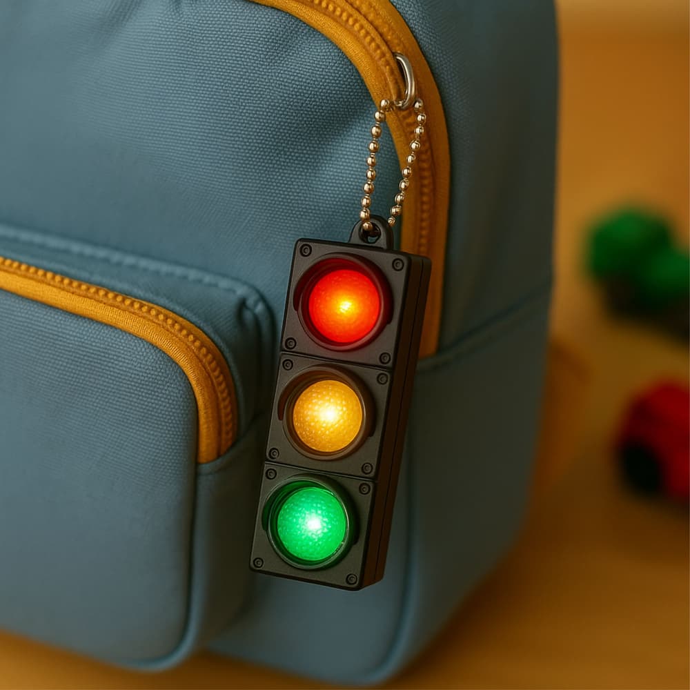 Brelok semafor s LED lučkami in utripanjem, LEAN TOYS 3
