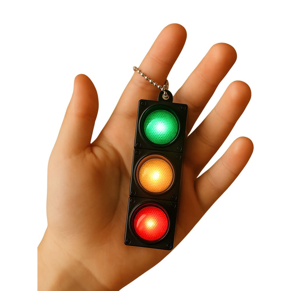 Brelok semafor s LED lučkami in utripanjem, LEAN TOYS 4