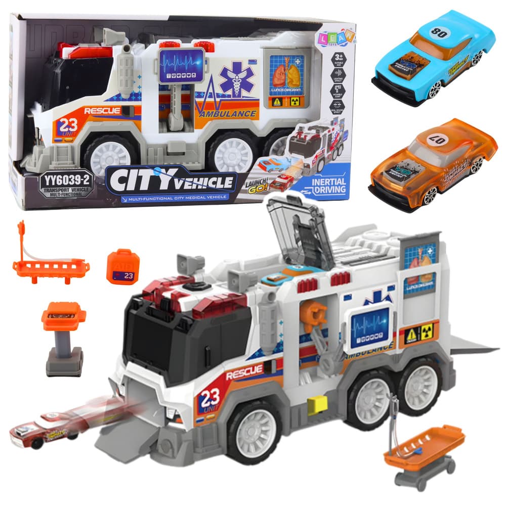 LEAN TOYS Ambulanta Reševalna Vozilo Luč Zvok