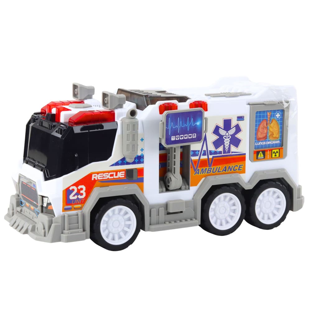 LEAN TOYS Ambulanta Reševalna Vozilo Luč Zvok 2