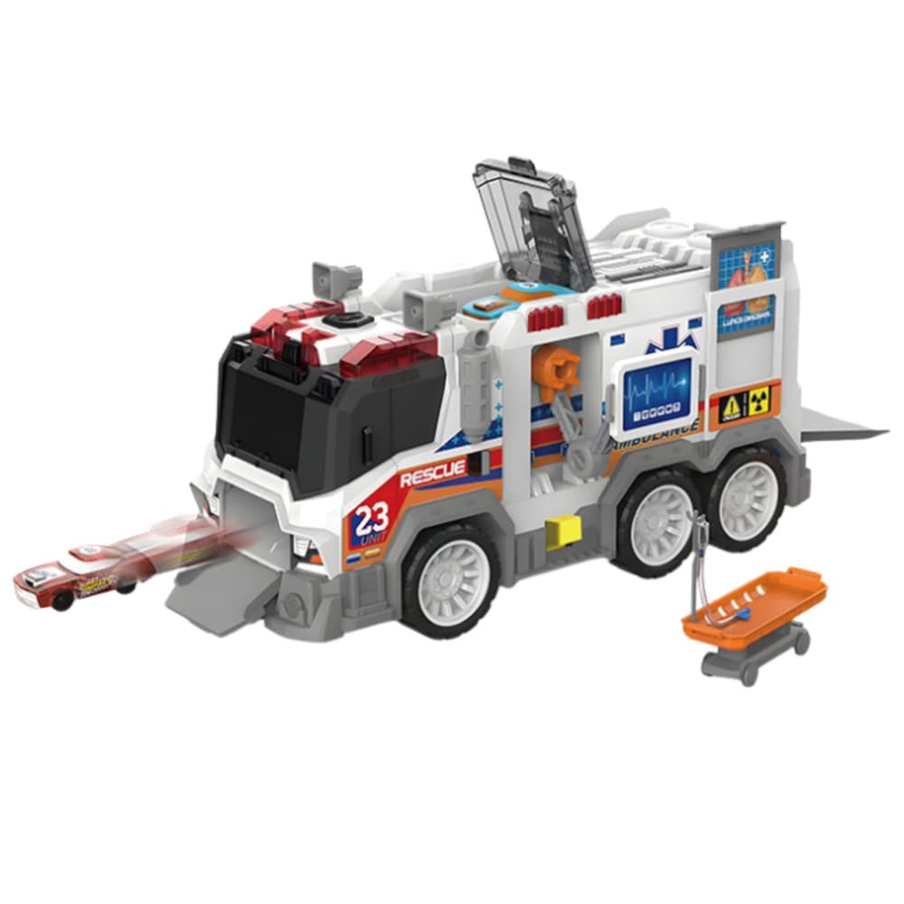 LEAN TOYS Ambulanta Reševalna Vozilo Luč Zvok 3