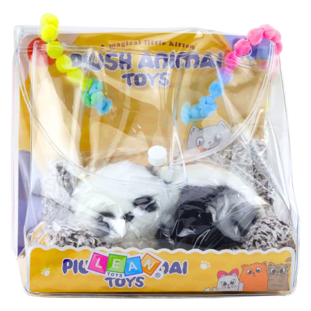 LEAN TOYS Figurica spiheče pande na blazini, s krznom 5