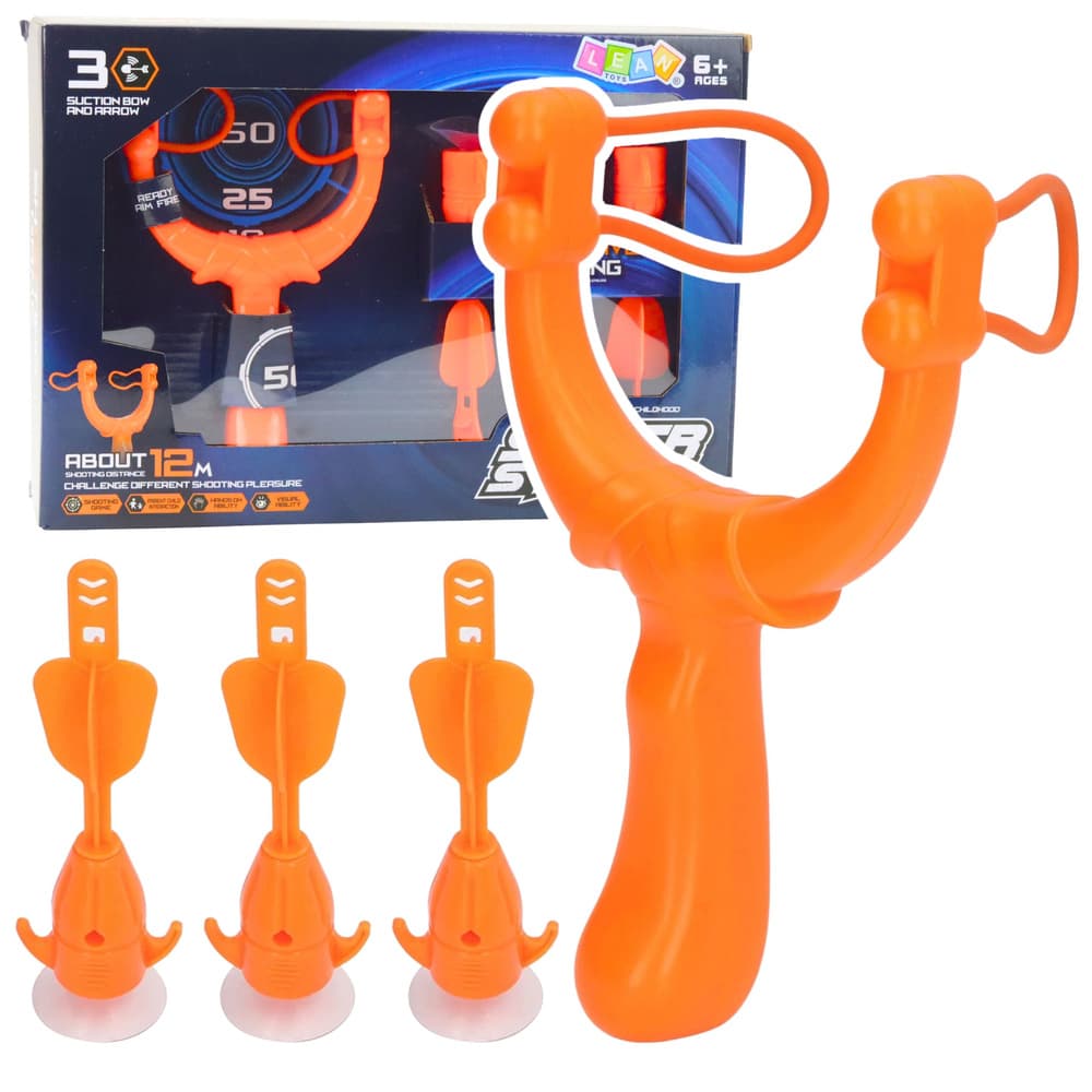 LEAN TOYS komplet za streljanje, frača s priseski, 3 puščice