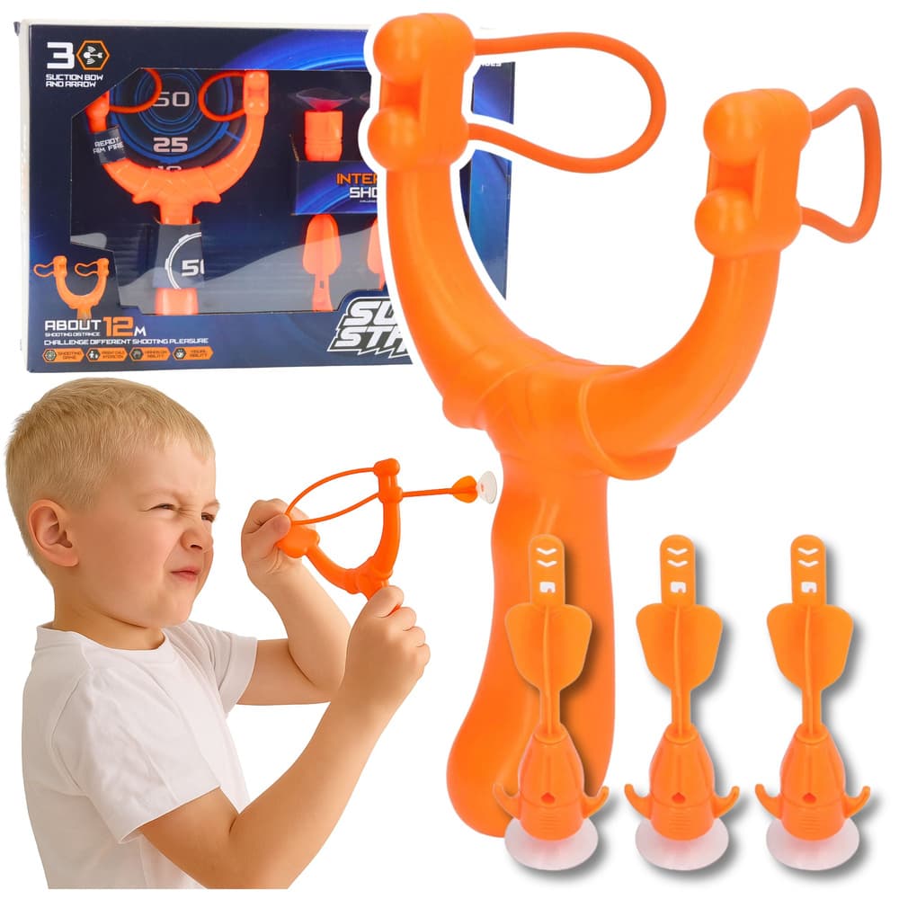 LEAN TOYS komplet za streljanje, frača s priseski, 3 puščice 2