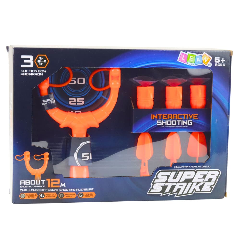 LEAN TOYS komplet za streljanje, frača s priseski, 3 puščice 6