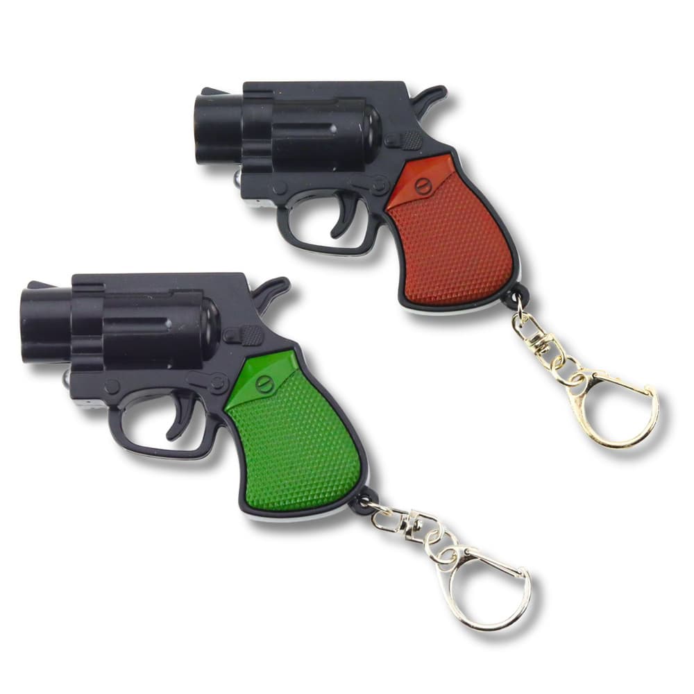 Mini pištola rewolwer obesek za ključe LED laser 6,5 cm LEAN TOYS 5