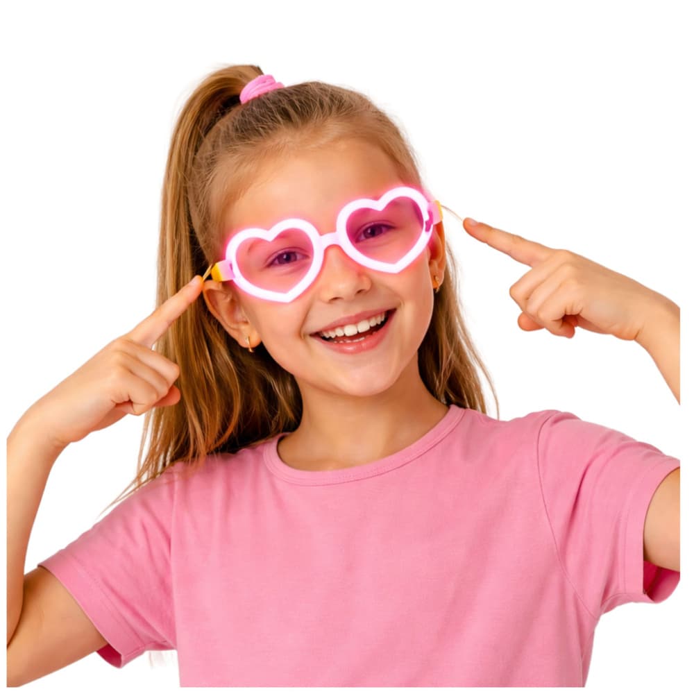 Sončna očala V Obliki Srca Glow Stick, Rdeča, ki svetijo v temi 2