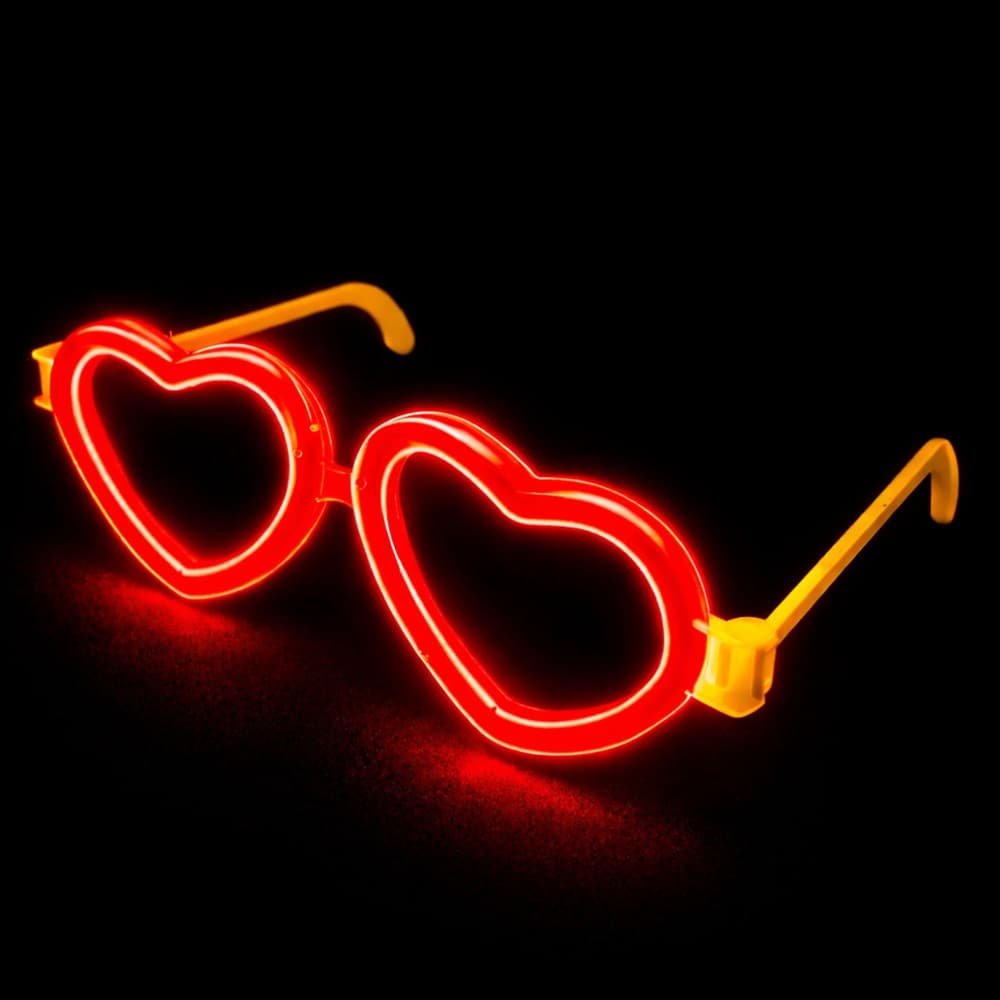 Sončna očala V Obliki Srca Glow Stick, Rdeča, ki svetijo v temi 4