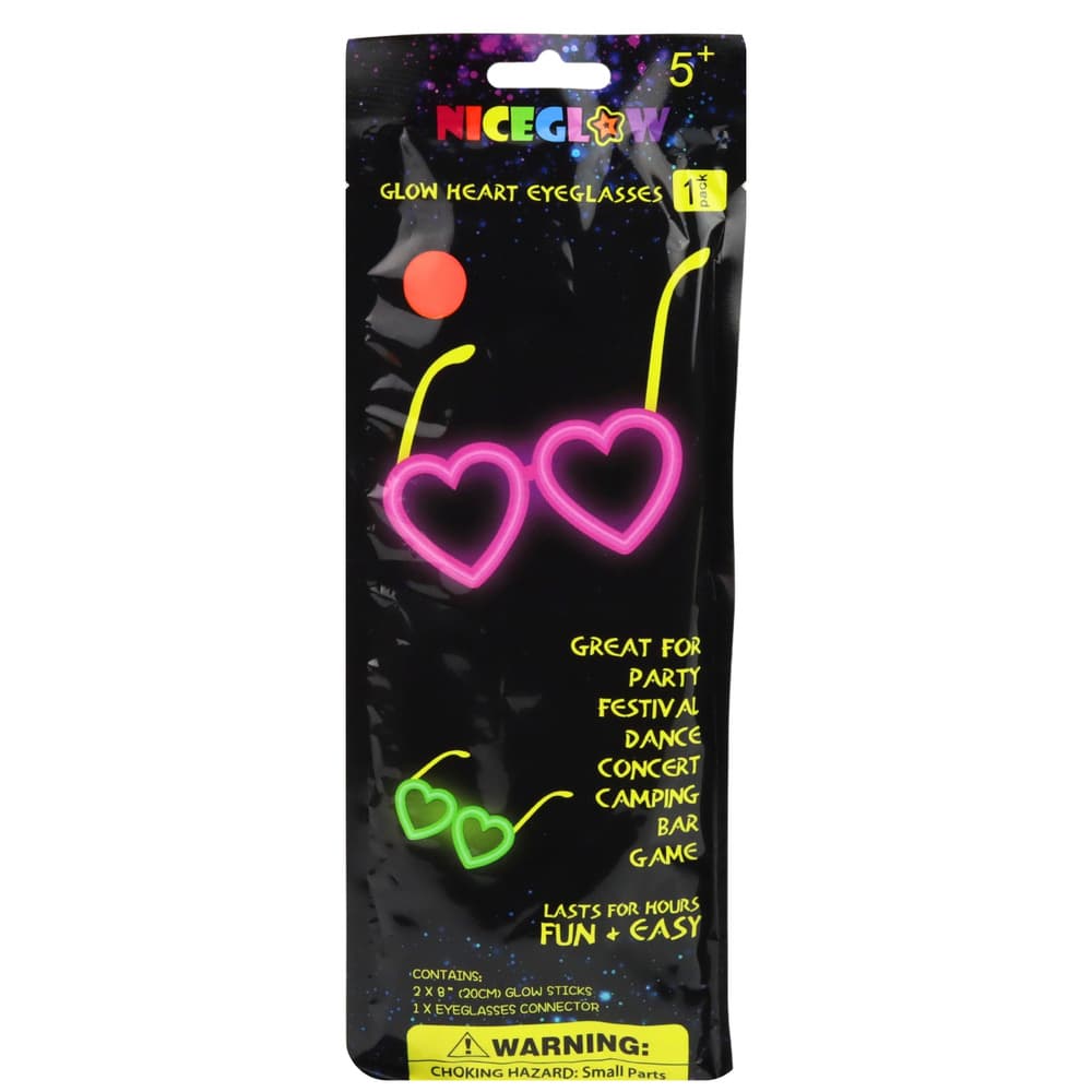Sončna očala V Obliki Srca Glow Stick, Rdeča, ki svetijo v temi 5