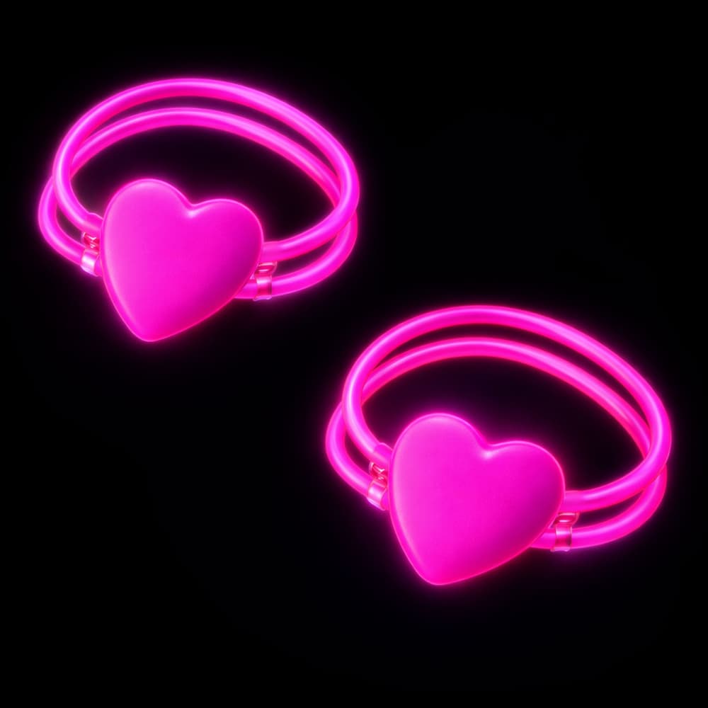 Dvojne zapestnice s srcem Glow Stick, ki svetijo v temi 4