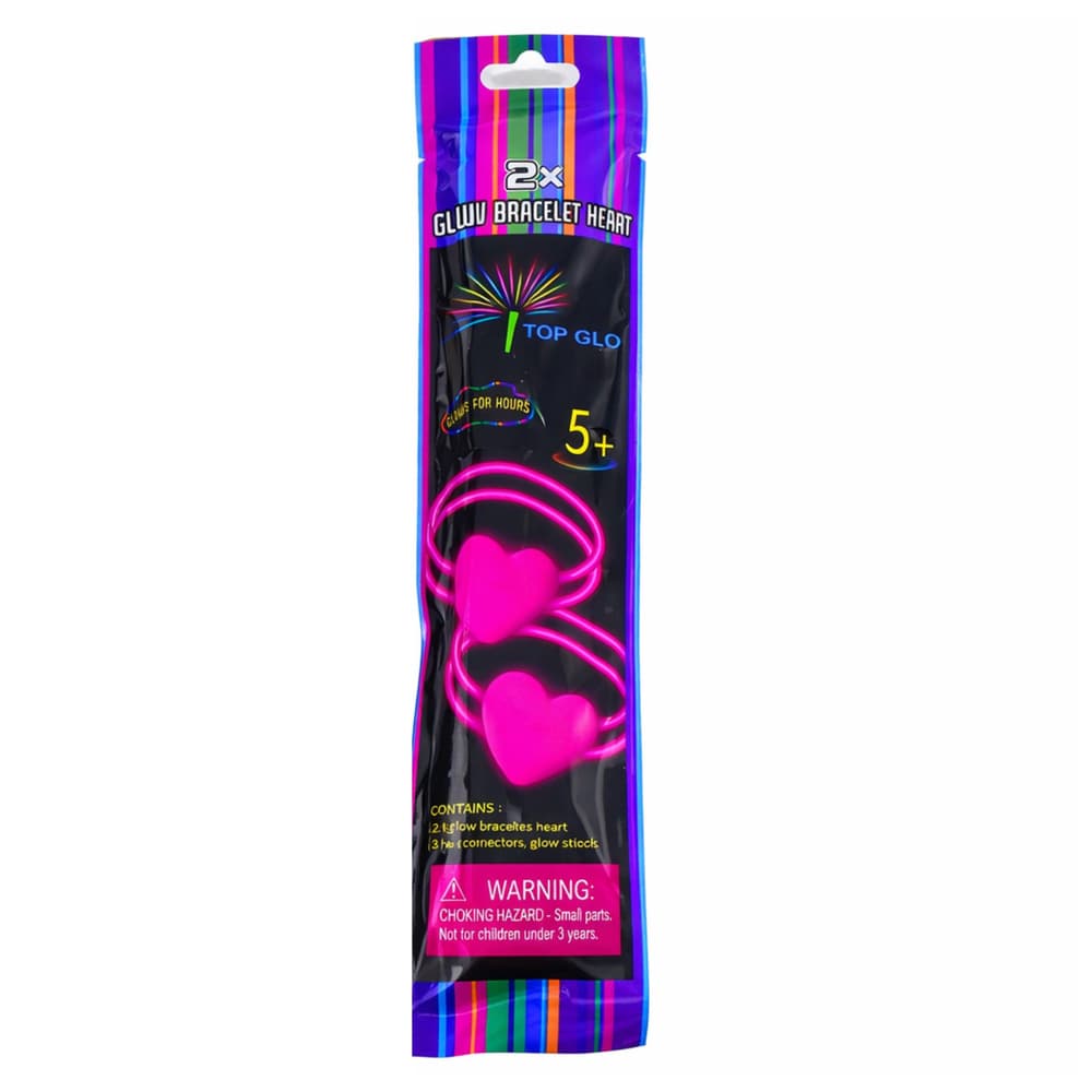 Dvojne zapestnice s srcem Glow Stick, ki svetijo v temi 5