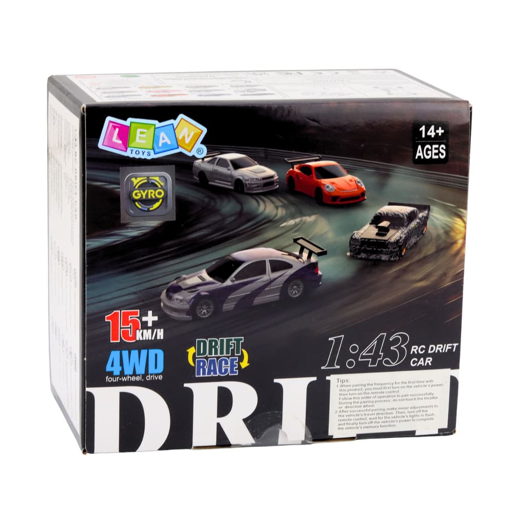LEAN TOYS Drift avto na daljinsko vodenje RC 1:43 (črn) 7