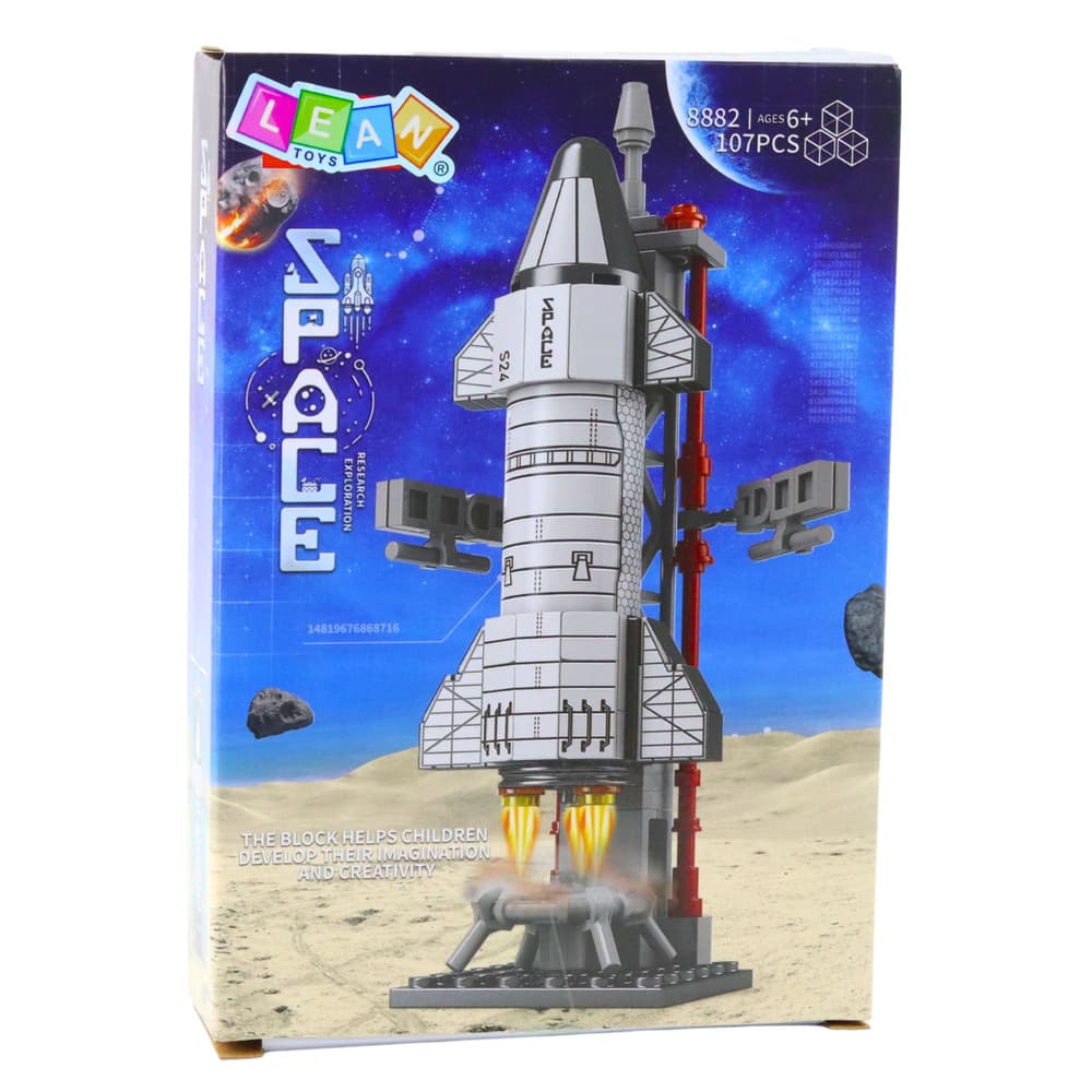 Gradbeni bloki Vesoljska raketa z izstrelitveno ploščadjo LEAN TOYS, 107 el. 5