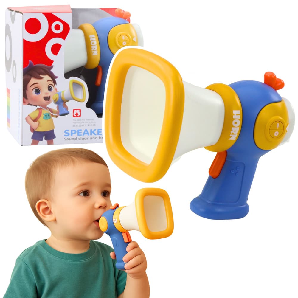 Lean Toys megafon za otroke z zvočnimi efekti in lučkami