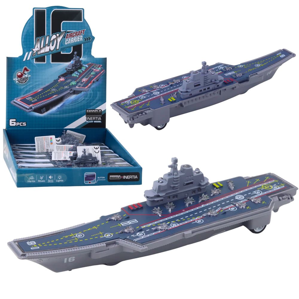 Vojaški letalonosilka z lučmi in zvoki LEAN TOYS, 24 cm