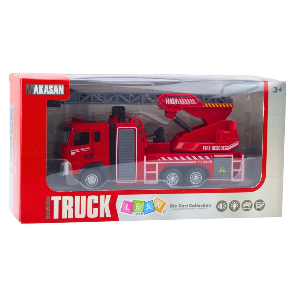 Gasilsko vozilo z dvižno košaro in brizganjem vode LEAN TOYS 6