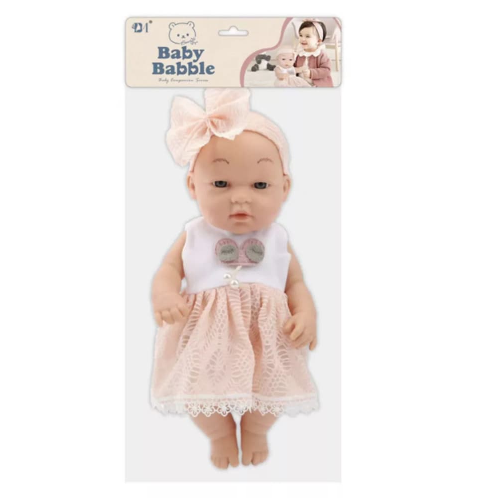 LEAN TOYS Punčka dojenček v roza obleki 4
