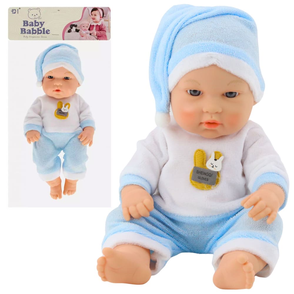 LEAN TOYS Punčka dojenček v modri pižami