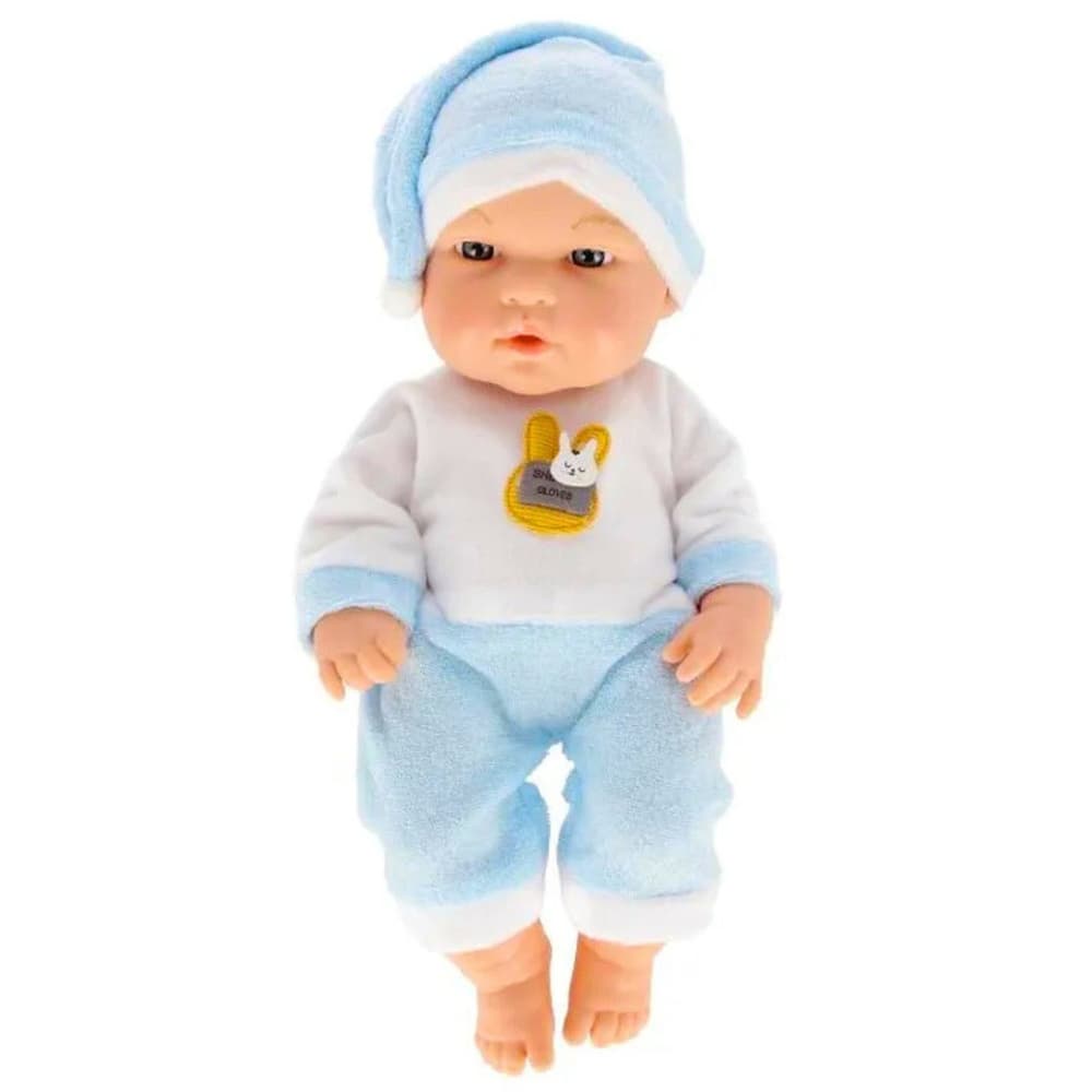 LEAN TOYS Punčka dojenček v modri pižami 3
