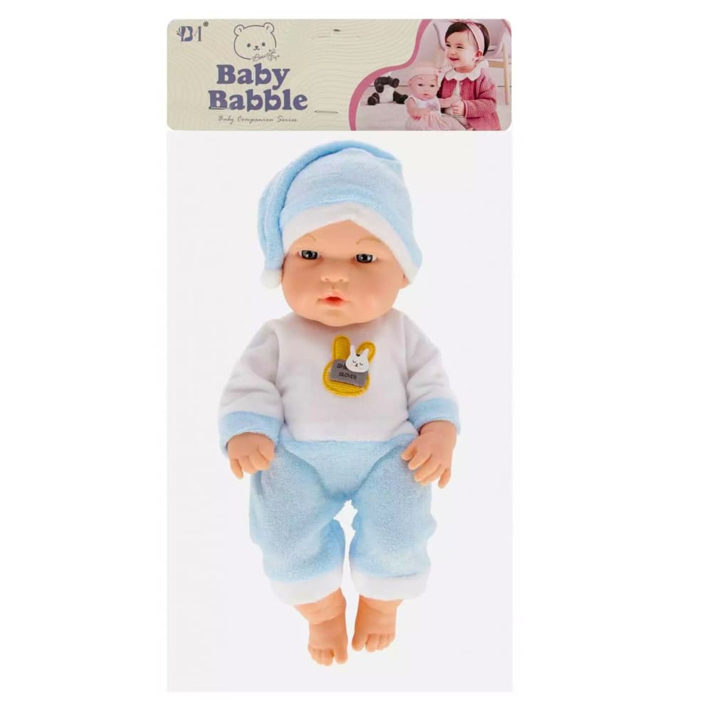 LEAN TOYS Punčka dojenček v modri pižami 4