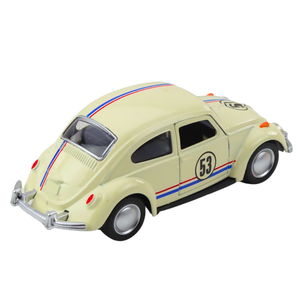 Klasičen VW Hrošč, kovinski, s potegom nazaj, LEAN TOYS, Bež, 1:32 5