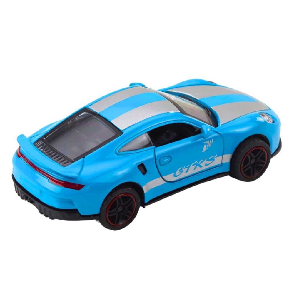 Dirkalni avto GTRS, kovinski, s potegom nazaj, LEAN TOYS, Modri, 1:43 3