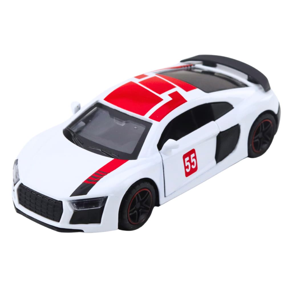 LEAN TOYS beli športni avto 1:43, "pull back", luči, zvok 2