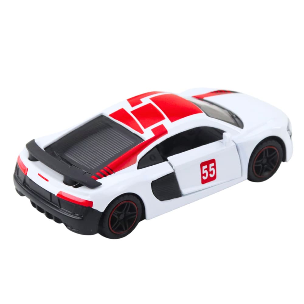 LEAN TOYS beli športni avto 1:43, "pull back", luči, zvok 5