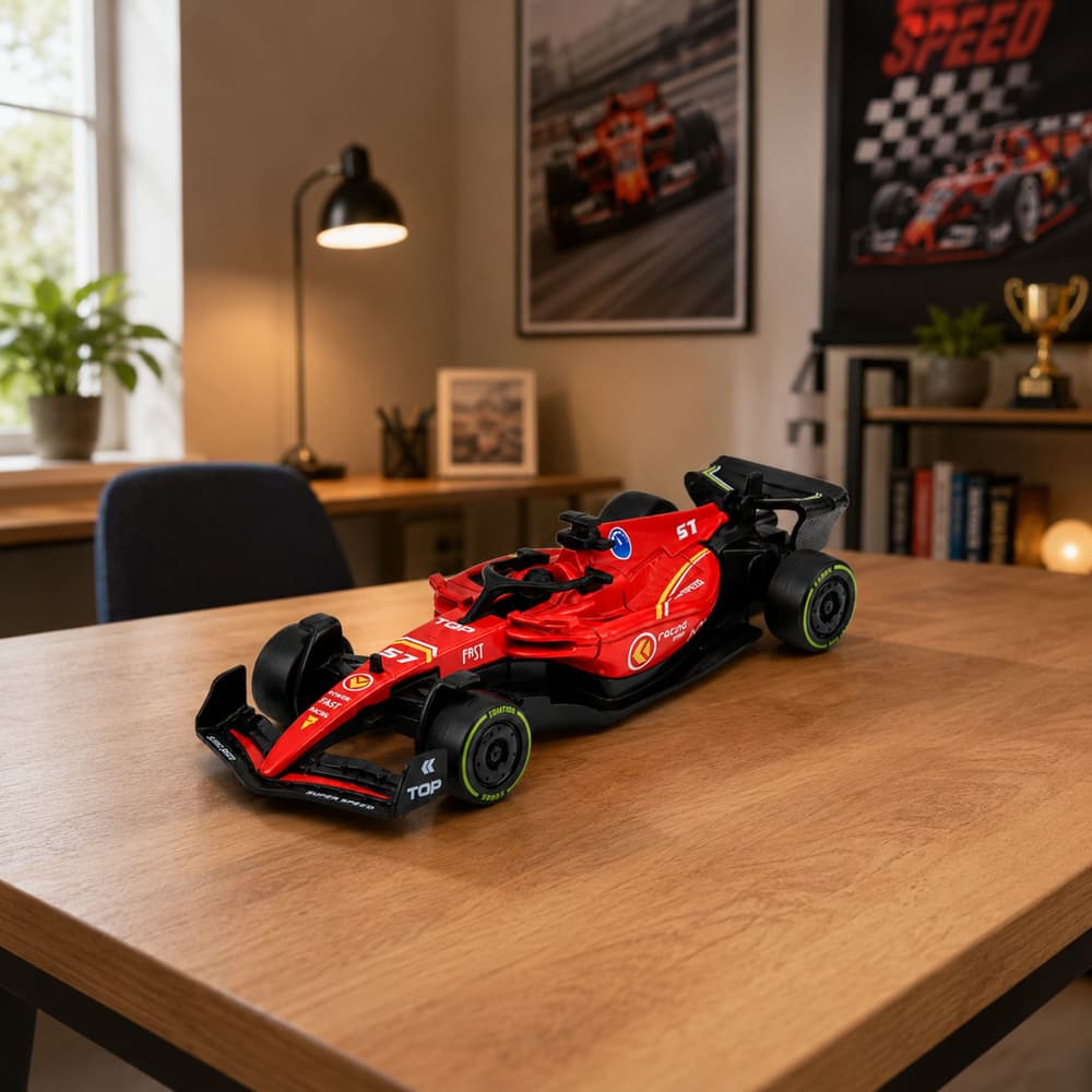 LEAN TOYS Dirkalna Formula 'Pull Back' - Kovinska, Rdeča, 1:43 4