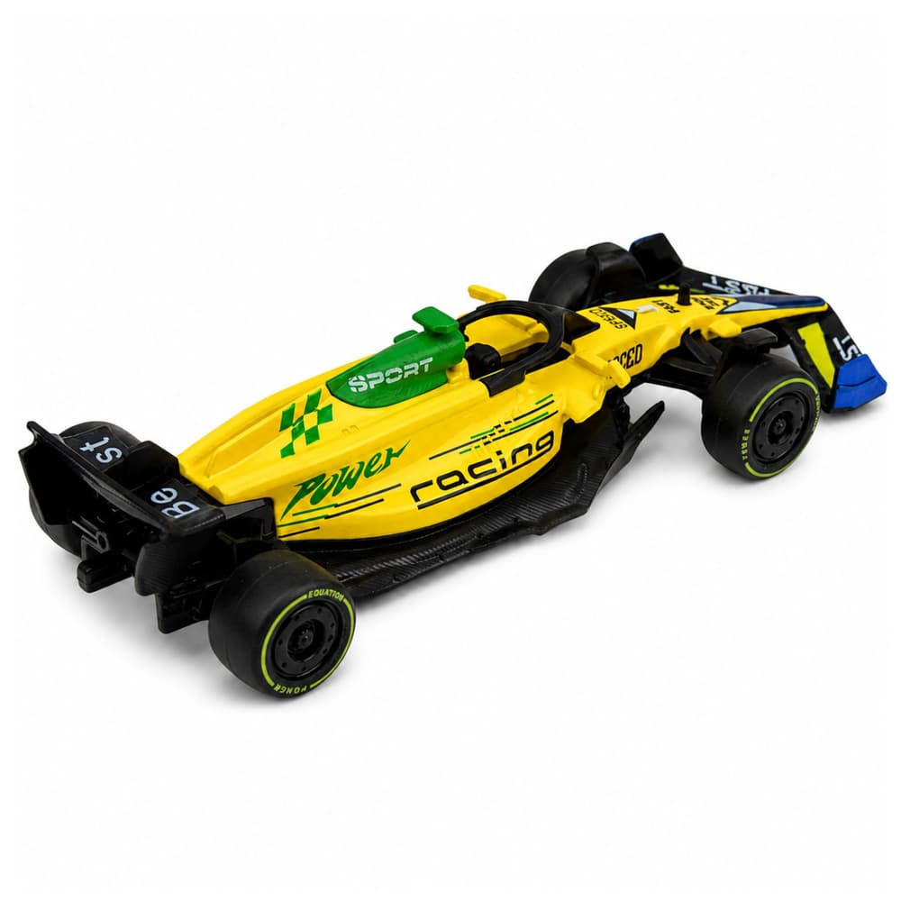 LEAN TOYS Dirkalna Formula 'Pull Back' - Kovinska, Rumena, 1:43 3
