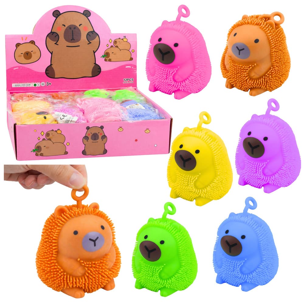 LEAN TOYS Gniotek - Kapibara, antistresna igrača z LED lučko