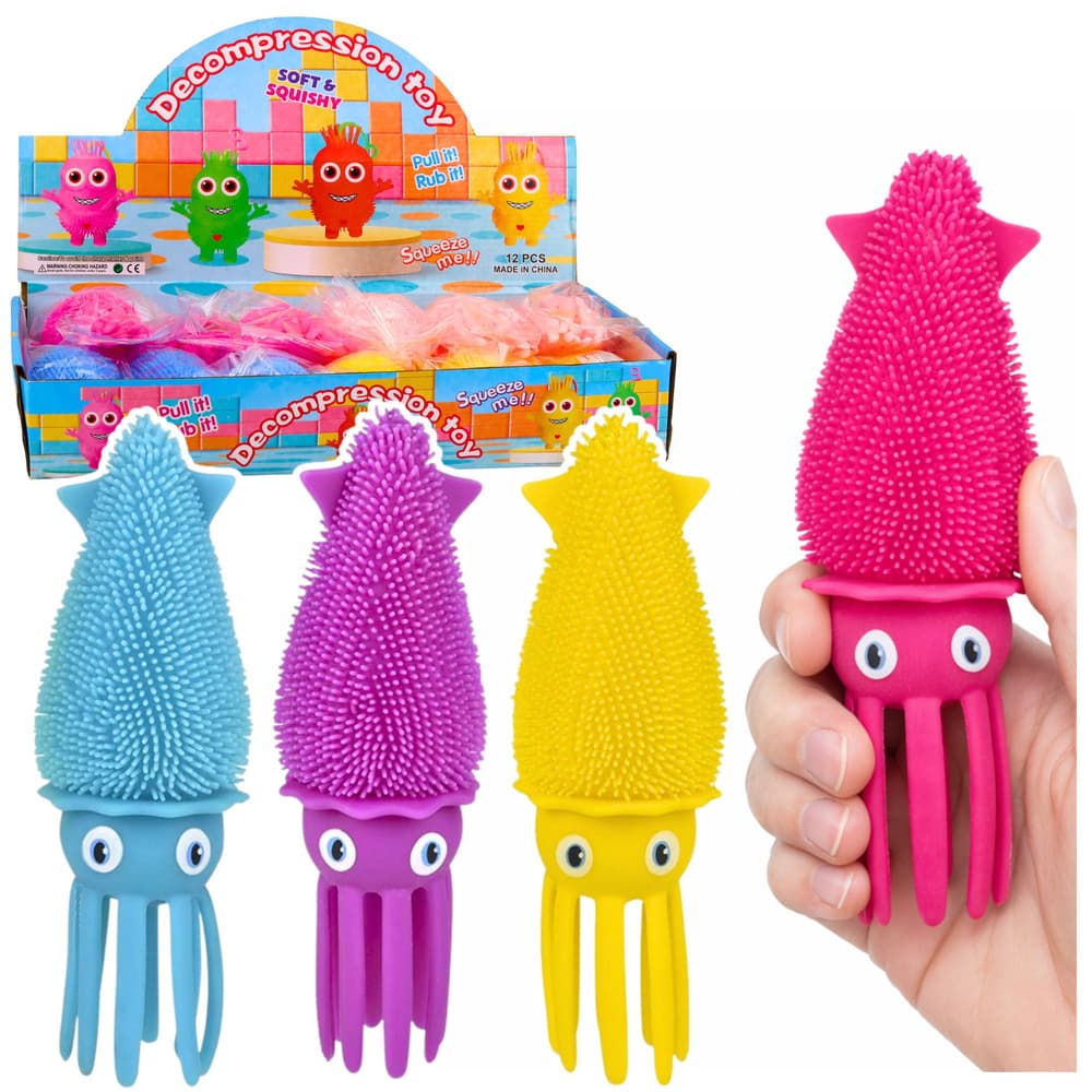 LEAN TOYS Gniotek - Kalmar, antistresna igrača z LED lučko