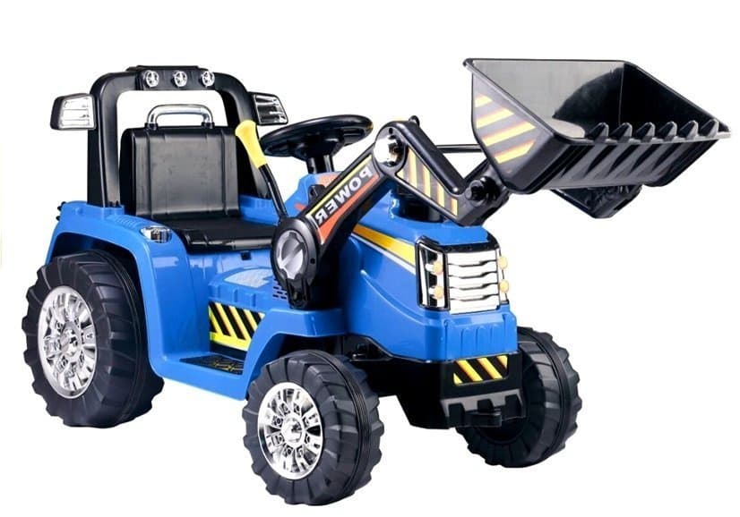 Traktor/Kopač na akumulator LEAN CARS ZP1005, Moder z gibljivo žlico