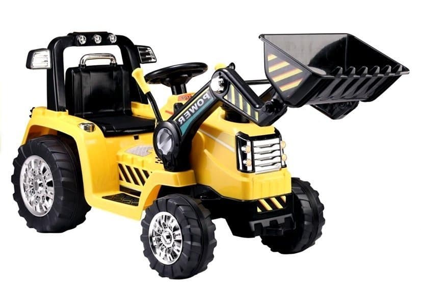 Traktor/Kopač na akumulator LEAN CARS ZP1005, Žut z gibljivo žlico