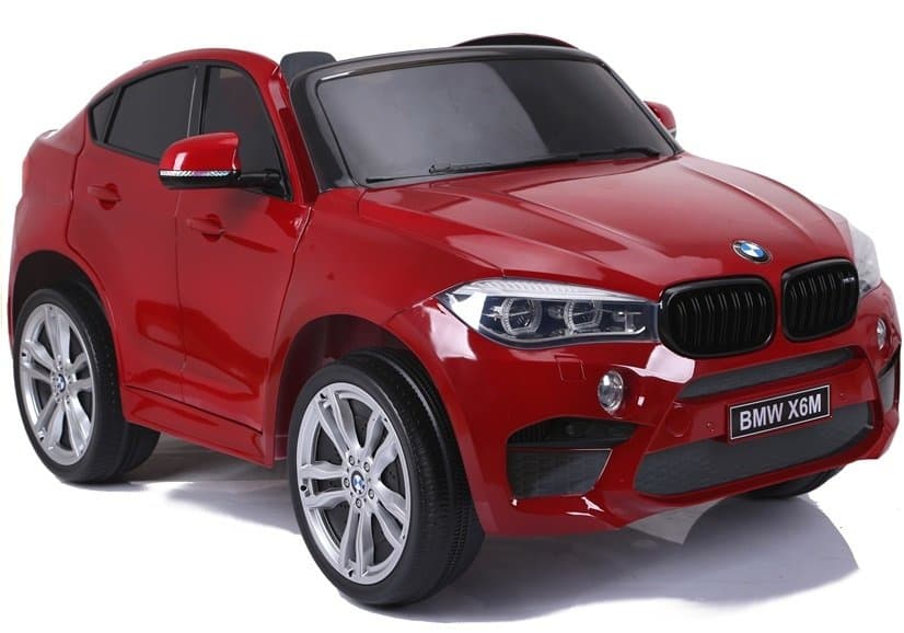 Avto na akumulator LEAN CARS BMW X6M SUV, Rdeč lakiran (LED, MP3)