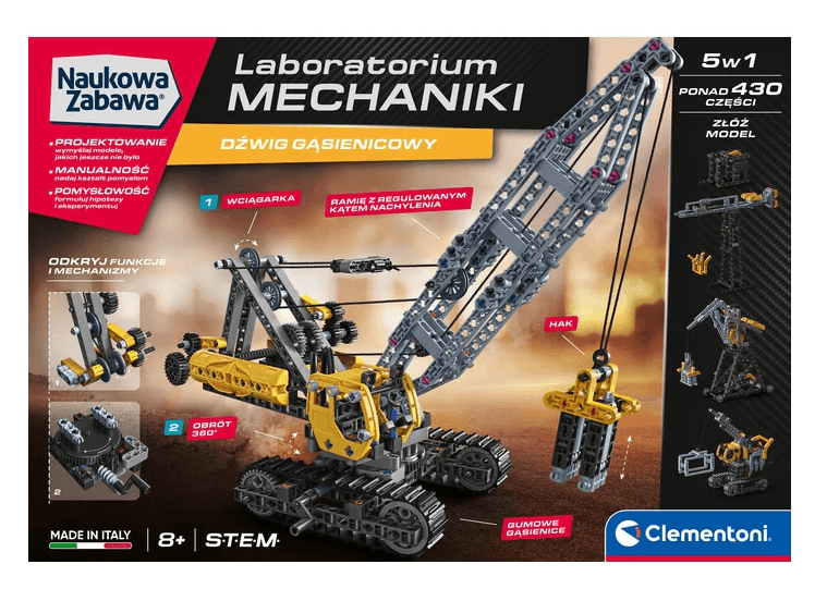 CLEMENTONI Gradbeni bloki 'Laboratorij mehanike' - Gosenični žerjav 4