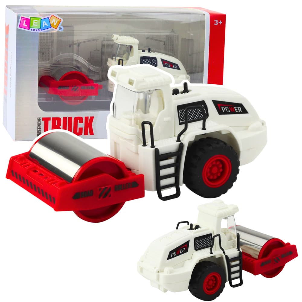 LEAN TOYS Cestni valjar, gradbeno vozilo, kovinski valj, luči, zvoki