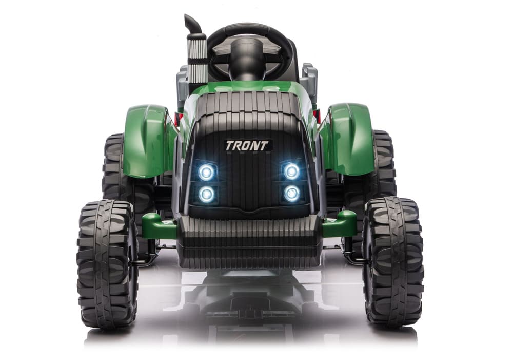 Traktor na akumulator LEAN CARS CH9959B s prikolico, temno zelen, 24V 3