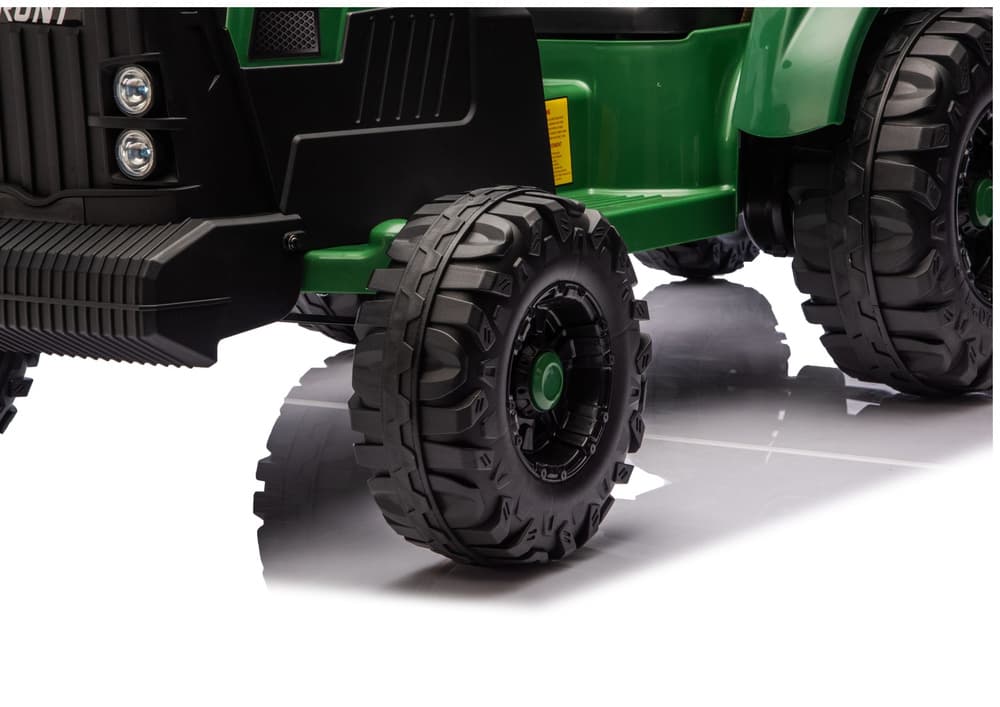 Traktor na akumulator LEAN CARS CH9959B s prikolico, temno zelen, 24V 6